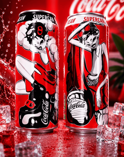 Газований напій Coca-Cola Supercan Zero Sugar Аніме 500мл 11468 фото