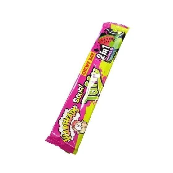 Жувальна цукерка WarHeads Sour Taffy Bar 2в1 Watermelon Аpple 42г 6786 фото