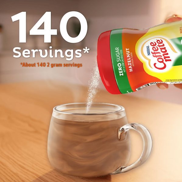 Сухі вершки для кави Coffee Mate Hazelnut Zero Sugar Powder Coffee Creamer 289.1г 10898 фото