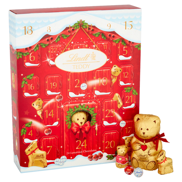 Адвент календарь Lindt Teddy Advent Calendar 250g 1394 фото