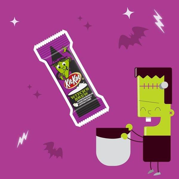 Шоколадные батончики Kit Kat Halloween Witch's Brew Marshmallow 277g 1313 фото