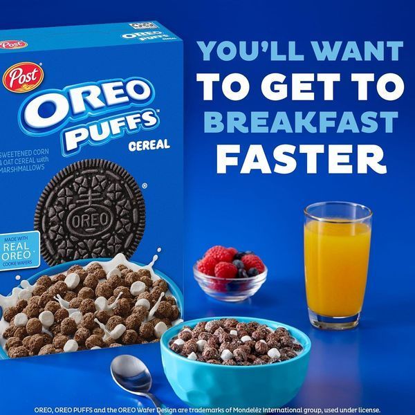 Сухий сніданок Post Oreo Puff Chocolate Breakfast Cereal 283г 10545 фото