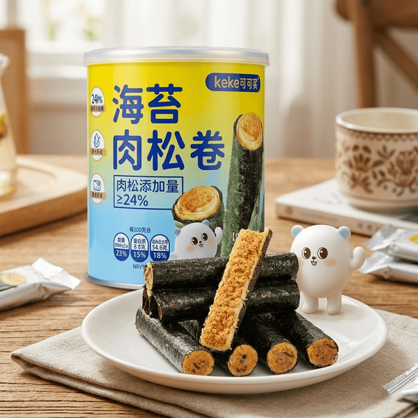 Снек Keke Meat Floss Seaweed Rolls 90г 10947 фото