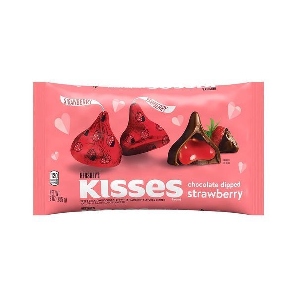 Цукерки HERSHEY'S KISSES Chocolate Dipped Strawberry, 255 г 6333 фото