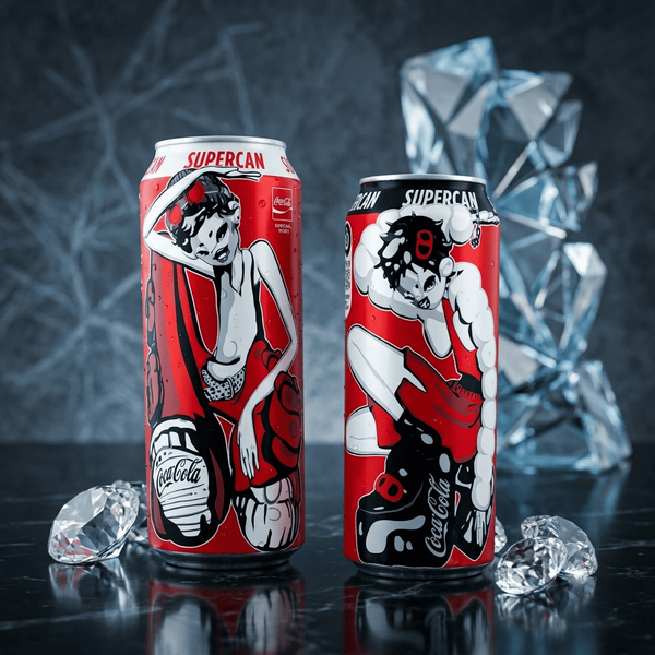 Газований напій Coca-Cola Supercan Zero Sugar Аніме 500мл 11468 фото