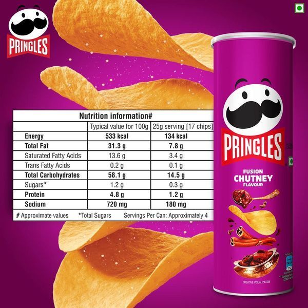 Чіпси Pringles Fusion Chutney 102г 6672 фото