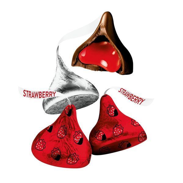 Цукерки HERSHEY'S KISSES Chocolate Dipped Strawberry, 255 г 6333 фото