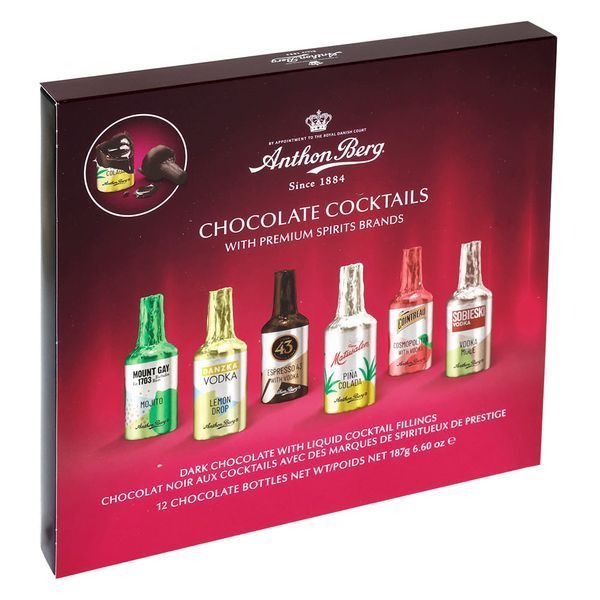 Шоколадные бутылочки Anthon Berg Chocolate Cocktail Liqueurs 12шт 187г 5662 фото