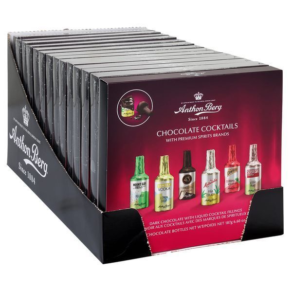 Шоколадные бутылочки Anthon Berg Chocolate Cocktail Liqueurs 12шт 187г 5662 фото