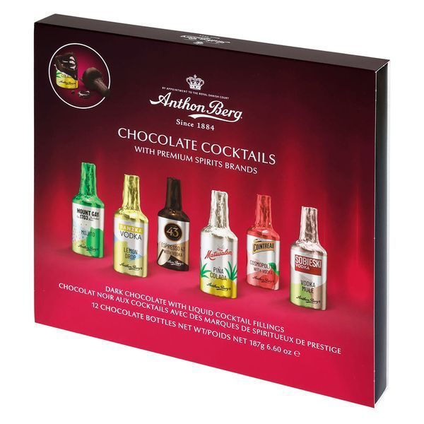 Шоколадные бутылочки Anthon Berg Chocolate Cocktail Liqueurs 12шт 187г 5662 фото