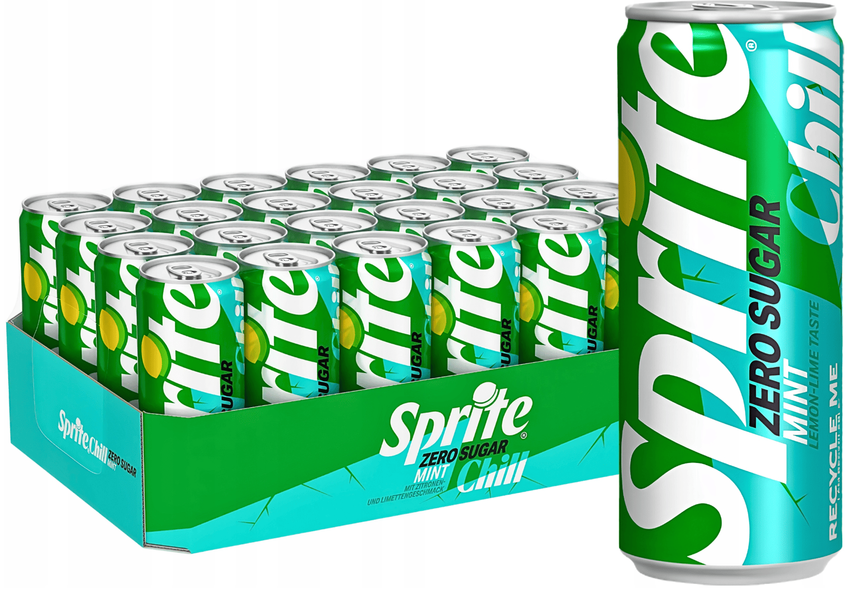 Газований напій Sprite Chill Zero Sugar Mint Zitrone Limette 330мл 11246 фото