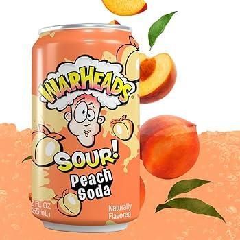 Кисла газована вода Warheads Sour Peach Soda 355 мл 6844 фото