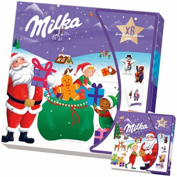 Адвент Календарь Milka Advent со сладостями и игрушками 143g 2247 фото