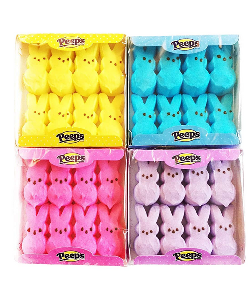 Желтые зайчики маршмелоу Peeps Easter Marshmallow-Hase 12шт, 127г 8698 фото