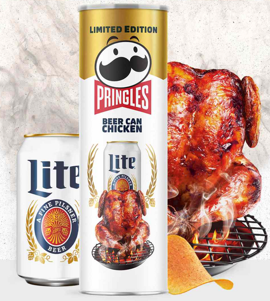 Чипсы Pringles Miller Lite Beer Can Chicken 158г 8648 фото