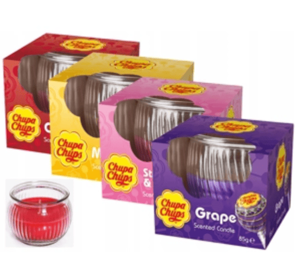 Свічка Chupa Chups Scented Candle Strawberry and Cream 85г 9853 фото