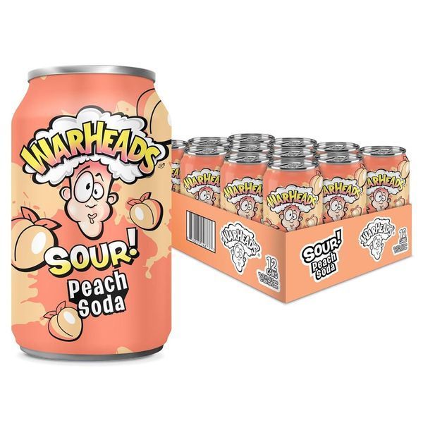 Кисла газована вода Warheads Sour Peach Soda 355 мл 6844 фото
