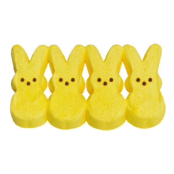Желтые зайчики маршмелоу Peeps Easter Marshmallow-Hase 12шт, 127г 8698 фото