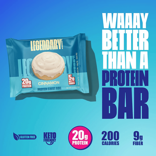 Булочка Legendary Foods Protein Sweet Roll Cinnamon 1шт, 67г 10796 фото