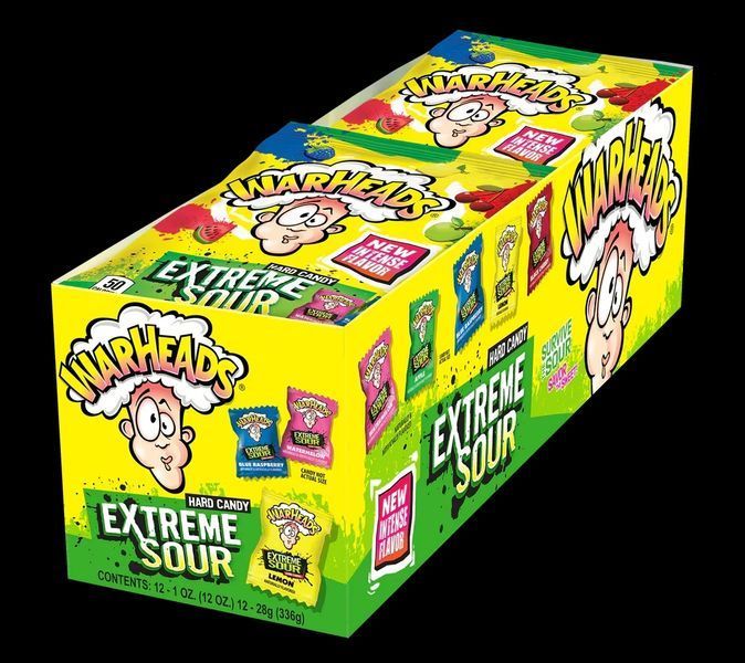 Леденцы Warheads Extreme Sour Hard Candy Peg Bag 56г 7093 фото
