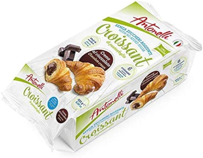 Круасаны Antonelli Croissant без сахара с шоколадно кремовой начинкой 252г 6788 фото