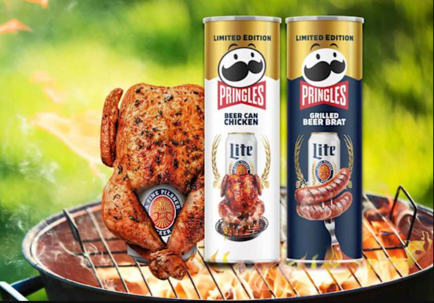Чипсы Pringles Miller Lite Beer Can Chicken 158г 8648 фото