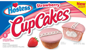 Кексы Hostess Strawberry Cupcakes 8шт, 360г 8451 фото