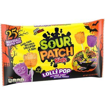 Набор леденцов с кислой посыпкой Sour Patch Kids Lollipops 300g - 20 шт 4052 фото