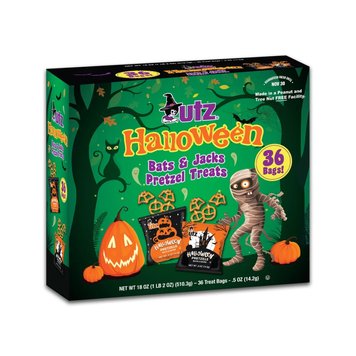 Набір кренделиків Utz Halloween Pretzels Bats & Jacks Treats 510.3g - 36шт 1697736679 фото