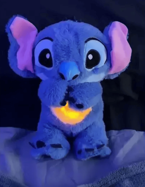 Дихаюча іграшка-нічник Стіч Stitch зі світлом і звуком, 27 см 9218 фото