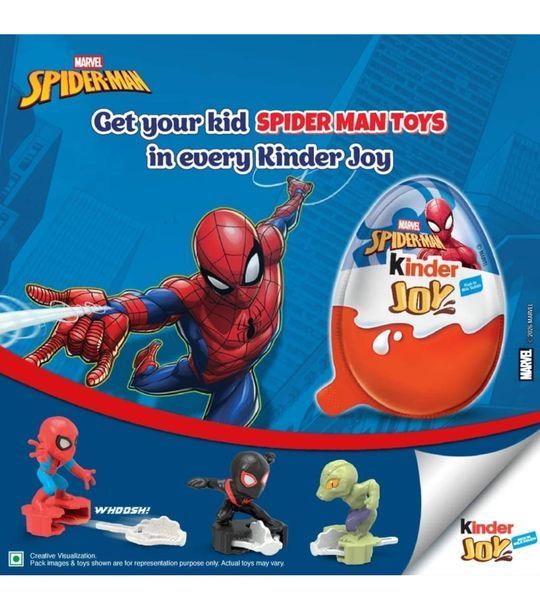 Шоколадные яйца Kinder Joy Spider Man 24шт х 20г 11099 фото