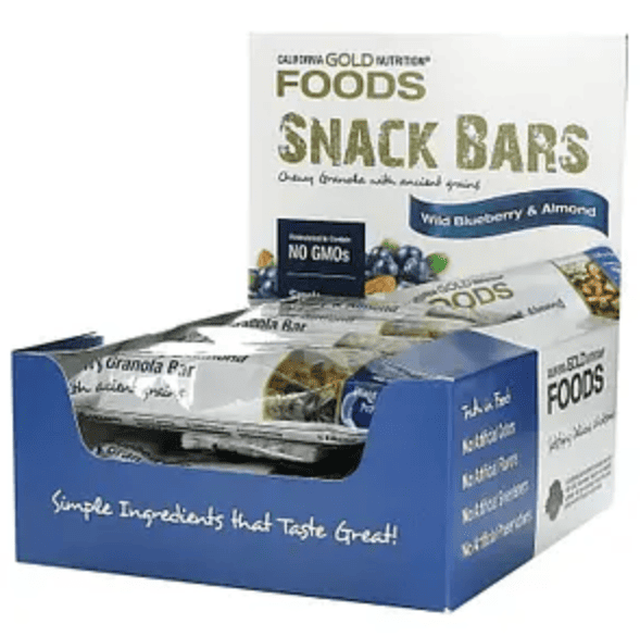 Батончик California Gold Nutrition Foods Wild Blueberry Almond Granola Snack Bar 40г 10697 фото
