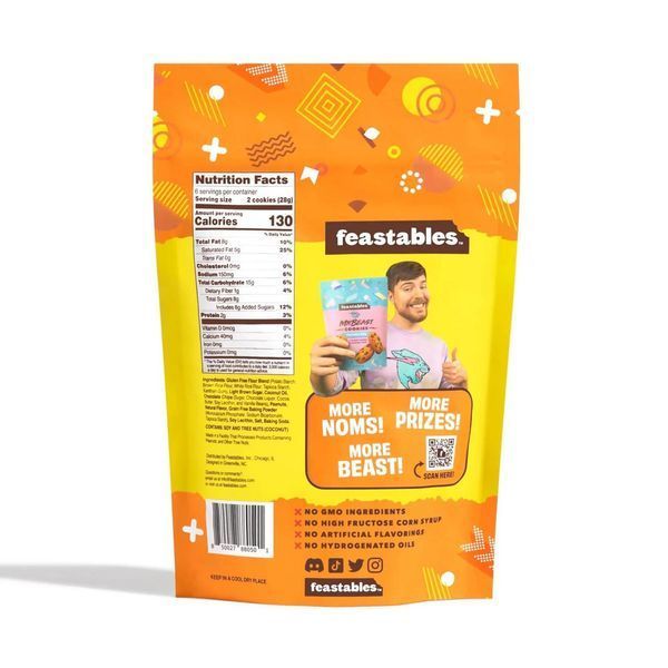Печиво Feastables MrBeast Peanut Butter Cookies, 170г 6331 фото