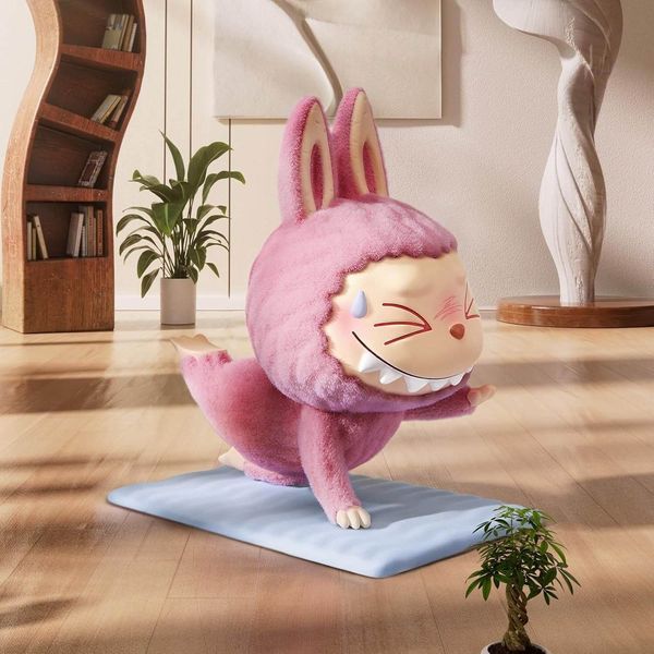 Игрушка-брелок Лабубу Pop Mart Labubu The Monsters Lazy Yoga Series, 1шт 8917 фото