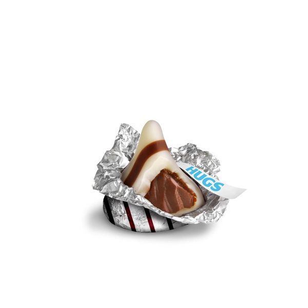 Шоколадные конфеты Hershey's Hugs Milk Chocolate and White Creme белый шоколад с белым кремом 456 г. 8699 фото