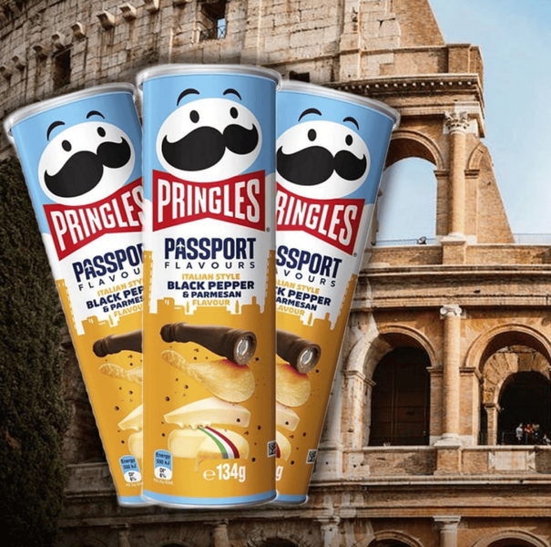 Чипсы Pringles Passport Flavours Italian Style Black Pepper and Parmesan 110г 9268 фото