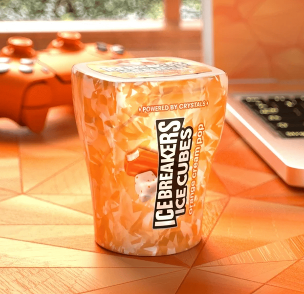 Жевательная резинка Ice Breakers Ice Cubes Orange Cream Pop без сахара 40шт 8867 фото