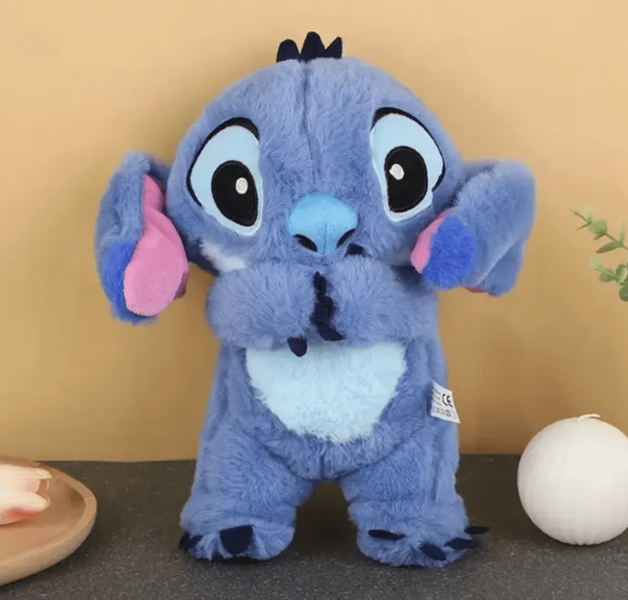 Дихаюча іграшка-нічник Стіч Stitch зі світлом і звуком, 27 см 9218 фото