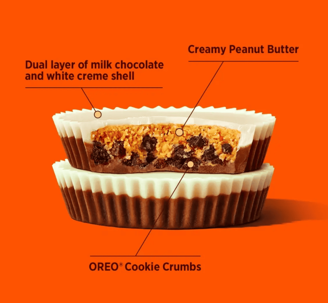 Шоколадные конфеты Reese's Oreo Milk Chocolate and White Creme 39г 10747 фото