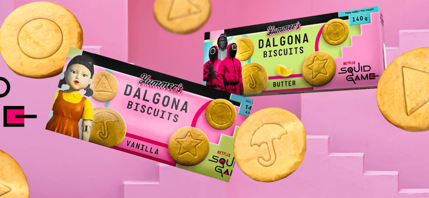 Печиво Yummer's Dalgona Biscuits Butter Squid Game 140г 8967 фото