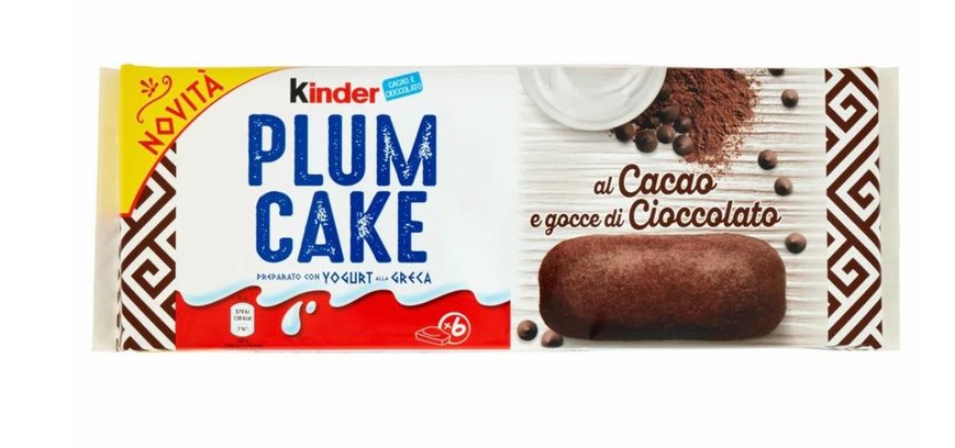 Кекс Kinder Plum Cake Al Cacao E Gocce di Cioccolato 192g 4843 фото