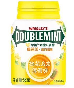 Жевательная резинка Wrigley's Doublemint Без сахара Османтус и Улун 56г 10950 фото