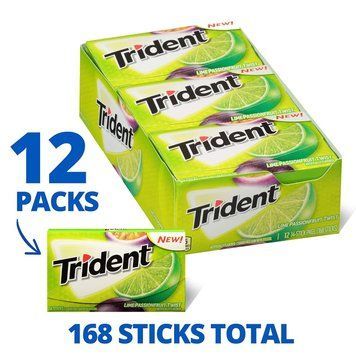 Блок Trident Lime Passion Fruit Twist (12 шт) 1089 фото