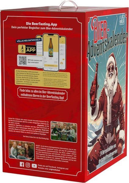 Пивний адвент-календар Kalea Beer Advent Calendar Edition Hoppy Santa хмільний Санта 24x0,33 мл. 7485 фото