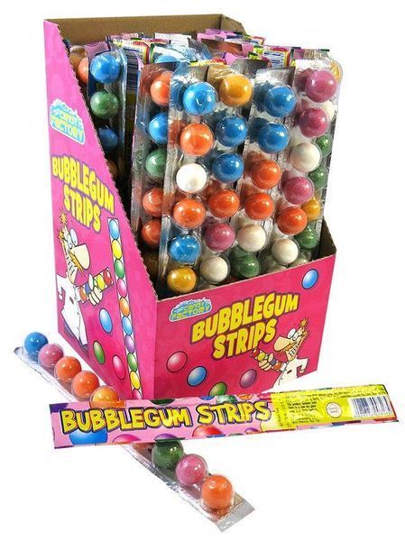 Жвачки Crazy Candy Factory Bubblegum Strips 30g 1399 фото
