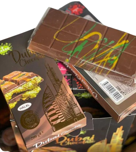 Дубайський шоколад Dubai Chocolate Cikkoo з фісташкою та катаїфі 200г 8402 фото