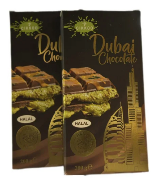 Дубайський шоколад Dubai Chocolate Cikkoo з фісташкою та катаїфі 200г 8402 фото