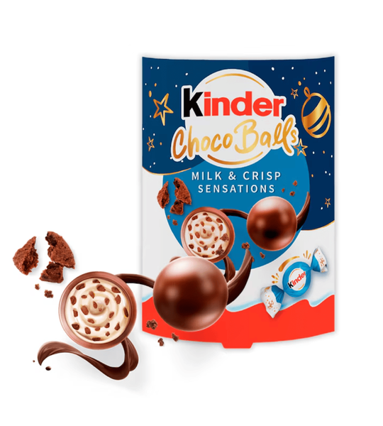 Шоколадні цукерки Kinder Choco Balls Milk & Crispy Bits Sensation 164г 9805 фото