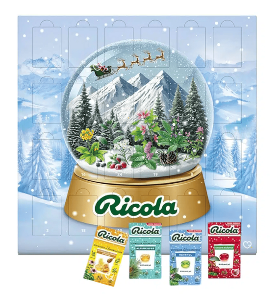 Адвент календарь с леденцами Ricola Advent Calendar 1шт, 360г 9955 фото