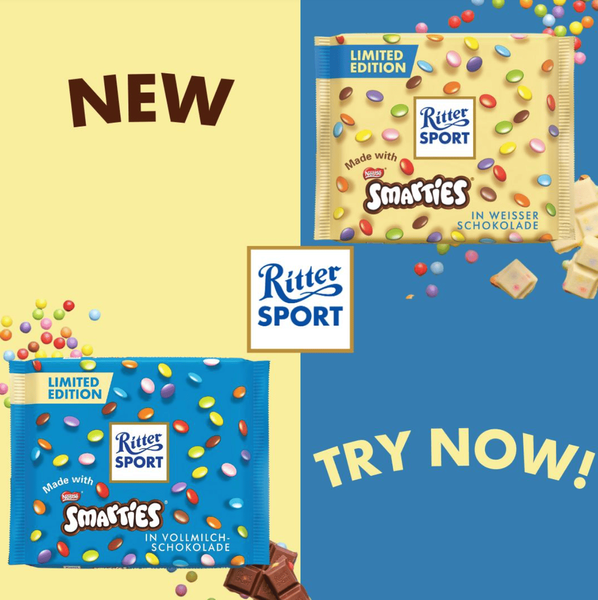 Шоколад Ritter Sport Smarties White Chocolate с драже 100г 10354 фото